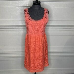 Spense Orange Lace Layover Dress Size 10